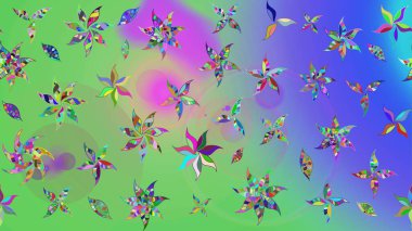 Raster illüstrasyonu. El çizimi. Çiçekler, dallar, bitkiler ve çiçekler. Güzel kumaş deseni.