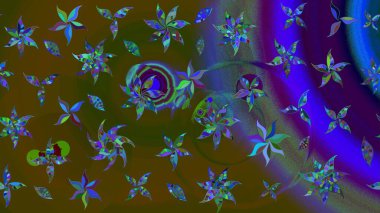 Kahverengi renkli çiçekler. Küçük çiçekte sevimli çiçek deseni var..