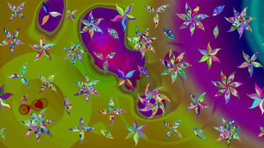 Güzel suluboya yaz çiçekleri deseni..