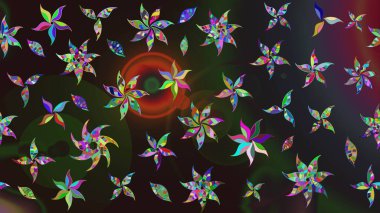 Ağaç dallı bahar çiçekleri ile desen, çiçek silueti ile gri renkler. Raster deseni.