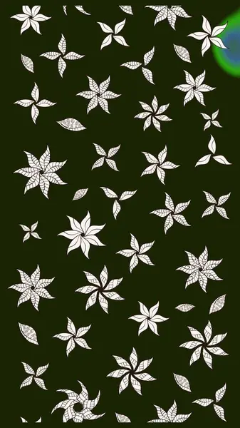 Raster illüstrasyonundaki çiçek desenli çizim. Renkli Bahar Teması eskiz kalıbı. Gri renkli çiçekler. Düz Çiçek Elementleri Tasarımı.