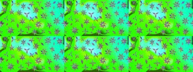 Raster çiçek izi. Çiçek yeşili eskiz deseni. Klasik taslak çizimi.