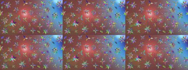 Şatafatlı bahar bahçesi dokusu. Çiçek deseni. Flower eskiz arka planı. Raster illüstrasyonu.