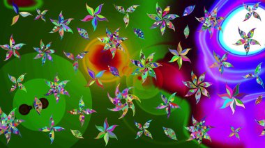 Zarif, parlak ve yeşil çiçek desenli bir taslak. Sabıka baskıları, bebek kıyafetleri, duvar kâğıtları, paket kutuları vb..