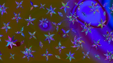 Raster güzel kumaş deseni çiziyor. Düz Çiçek Elementleri Tasarımı. Renkli Bahar Teması eskiz kalıbı. Çiçek deseni.