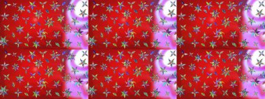 Tekstil, duvar kâğıdı, kapaklar, yüzey, baskı, hediye paketi, hatıra defteri, dekupaj. Küçük yabani çiçeklerdeki halk modelini çiz. Taşralı şıklığı. Liberty style millefleurs.