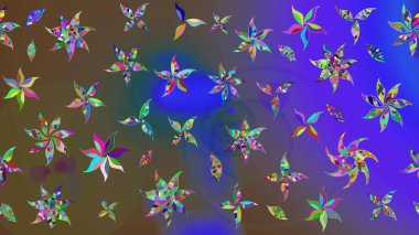 Çiçekli çiçek deseni, suluboya. Raster deseni. Küçük çiçekte güzel bir çiçek deseni..