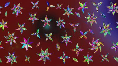 Kırmızı renkte çiçekler. Nazikçe, güzel çiçek arkaplanı. Raster çiçek desenli ve çiçekli..