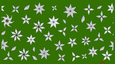 Poster ya da kapak için arka plan. Yapraklı çizim şekli. Davetiye ve kartpostal tasarımı için dekoratif çiçek unsurları. Tekstil için figür. Sevimli zarif çiçekler Raster illüstrasyonu.