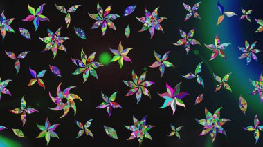 Renkli Bahar Teması eskiz kalıbı. Gri renkli, zarif çiçek buketli suluboya. Raster illüstrasyonu. Düz Çiçek Elementleri Tasarımı.