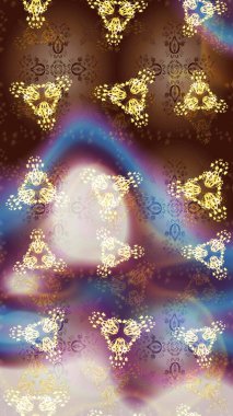 Arkaplanda soyut kar taneleri olan düz tasarım. Raster illüstrasyonu. Kar taneleri deseni. Kar taneleri arka planda. Kar tanesi süslemeli desen.