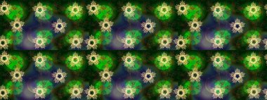 Basit bir kar tanesi. Soyut duvar kâğıdı, ambalaj dekorasyonu. Kışın sembolü, mutlu noeller, mutlu yeni yıl kutlaması Raster illüstrasyonu. Yeşil, mavi ve gri renkli şirin kar taneleri.