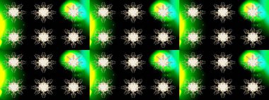 Renkli arka planda izole tatlı kar taneleri. Altın renkli kar taneleri. Kar tanesi raster deseni. Raster illüstrasyonu.