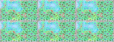 Mavi ve yeşil arka planda izole edilmiş web tasarımı için renk çizgisi raster seti. Kelebek. Kusursuz..