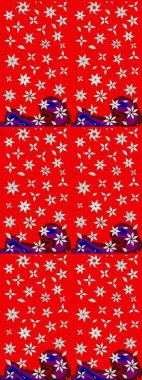 Çiçek kompozisyonu. Doğa. Küçük çiçekte güzel bir desen var. Raster deseni. Çiçek arkaplan. Çiçek kolajı. - kırmızı ve nötr çiçekler.