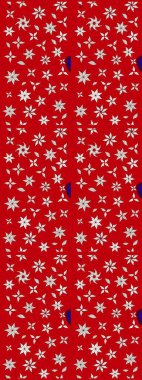 Tropik çiçek desenleri. Kırmızı ve nötr renklerde çiçekler. Raster illüstrasyonu.