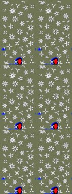 Raster deseni. Botanik çizim kalıbı. Suluboya etkisi. Organik elementler.