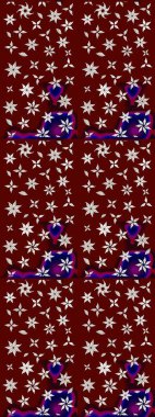 Vadinin çiçekleri kırmızı renklerde. Raster çiçek desenleri çiziyor..