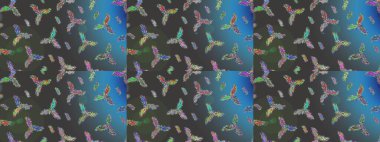 Soyut duvar kâğıdı, ambalaj dekorasyonu. Gri, mavi ve yeşil renklerde şirin kar taneleri. Basit bir kar tanesi. Kışın sembolü, mutlu noeller, mutlu yeni yıl kutlaması Raster illüstrasyonu..