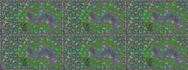 Yeşil ve mavi arka planda suluboya kelebekler. Erkekler, kızlar, elbiseler, duvar kağıtları için soyut, pürüzsüz desen. Raster illüstrasyonu. Fantezi sevimli illüstrasyon.