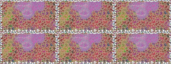 Raster geleneksel halk dekoru. Bej ve nötr arka plan. Kıyafet tasarımı için. Sevimli moda kelebekler.