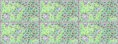 Renkli sevimli kelebek. Kusursuz bir arka plan. Tarafsız ve yeşil renkli resimler. Yüzey dokuları, duvar kağıtları, web sayfası geçmişi, tekstil için mükemmel. Raster illüstrasyonu.