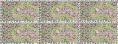 Raster illüstrasyonu. Kusursuz desen. Kağıt, kumaş, ambalaj kağıdı ve duvar kâğıdı tasarımı için hoş bir arkaplan. Elle çizilmiş kelebeklerle moda raster yaz şablonu.