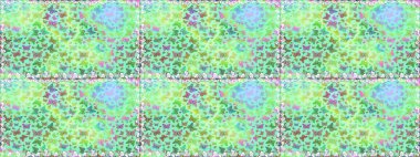 Tekstil, kumaş, baskı ve davetiye geçmişi. Kelebeklerle kusursuz desen. Mavi ve yeşil renkli bir resim. Raster..