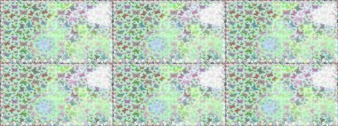 Raster. Kumaş, tekstil, baskı ve davetiye örnekleri. Kelebek deseni. Tarafsız ve yeşil arkaplan.