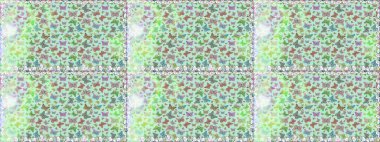 Raster illüstrasyonu. Soyut renkli güzel kelebek. Tarafsız ve yeşil renkler üzerine bir resim. Kusursuz arkaplan.