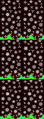 Renkli Bahar Teması eskiz kalıbı. Çiçekli çizim şekli. Siyah renkli çiçekler. Düz Çiçek Elementleri Tasarımı.