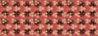 Pembe, kahverengi ve turuncu renklerde şirin kar taneleri. Basit bir kar tanesi. Kışın sembolü, mutlu noeller, mutlu yeni yıl kutlaması Raster illüstrasyonu. Soyut duvar kağıdı, ambalaj dekorasyonu.