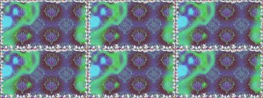 Kusursuz süs izi. Tebrik kartı geçmişi, boyama kitabı, arkaplan ve tekstil için kullanılabilir. Raster Henna tarzı. Etnik Mandala havlusu. Sınır Hindistan çiçek desenli paisley patentli.