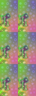 Süslü kumaş deseni. Raster deseni. Çiçekli çiçek deseni, suluboya..