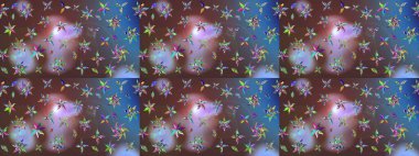 Çiçek desenli raster, kahverengi çizgi grafik desenli soyut raster arkaplan. Modern stil dokusu.