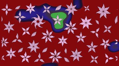 Kırmızı renklerde. Çiçekli güzel suluboya desen. Raster illüstrasyonu.