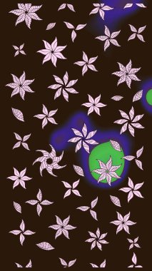 Çiçekli çizim şekli. Kahverengi renkli çiçekler. Renkli Bahar Teması eskiz kalıbı. Düz Çiçek Elementleri Tasarımı.