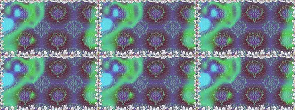 Kusursuz süs izi. Tebrik kartı geçmişi, boyama kitabı, arkaplan ve tekstil için kullanılabilir. Raster Henna tarzı. Etnik Mandala havlusu. Sınır Hindistan çiçek desenli paisley patentli.