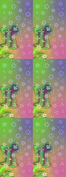 Süslü kumaş deseni. Raster deseni. Çiçekli çiçek deseni, suluboya..