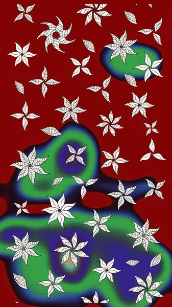 Çiçek arkaplanlı soyut zarafet eskiz deseni. Raster Güzel kumaş deseni.