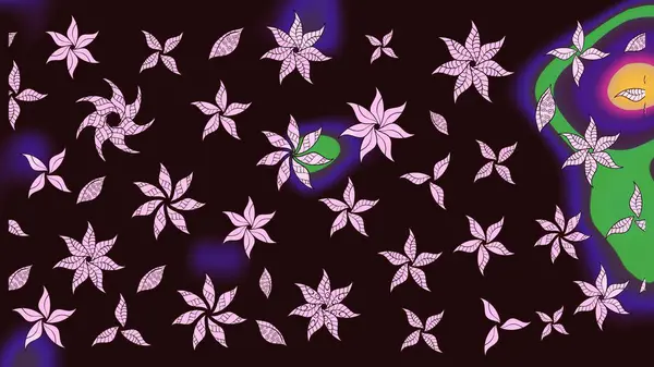 Bahar mevsimi. Raster güzel bir çiçek deseni çizmiş. Tatil havası. Nazik romantik baskı.