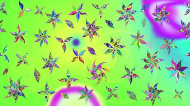 Küçük çiçekteki sevimli çiçek deseni. Güzel kumaş deseni. Raster illüstrasyonu. Güzel karalamalı çiçek deseni çiz..