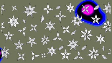 Yumuşak, yeşil renkli bahar çiçekleri. Çiçekli yumuşak bir eskiz şekli. Raster illüstrasyonu. Raster çiçekleri klasik tarzda resmedilir..