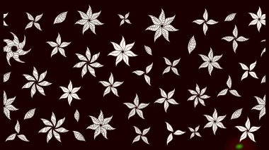 Küçük çiçekteki sevimli çiçek deseni. Soyut çiçek çizim kalıbı arka planı. Raster illüstrasyonu. Siyah renklerde. Raster deseni.