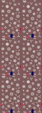 Kahverengi renkte kahverengi papatya deseni. Raster illüstrasyonu. Kahverengi renklerde.