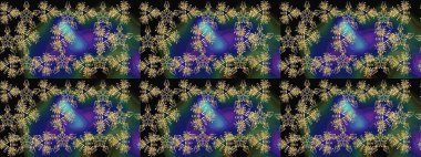 Basit bir kar tanesi. Kışın sembolü, mutlu noeller, mutlu yeni yıl kutlaması Raster illüstrasyonu. Soyut duvar kâğıdı, ambalaj dekorasyonu. Mavi, siyah ve yeşil renklerde şirin kar taneleri.