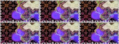 Mor kıvırcık çiçekler mor renkte şekillenir. Klasik çiçek tasarımı elementleri. Raster illüstrasyonu.