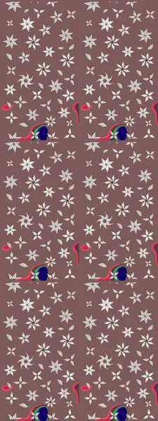 Kahverengi renkte kahverengi papatya deseni. Raster illüstrasyonu. Kahverengi renklerde.