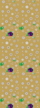 Hediye ambalaj kağıdı, tebrik kartları, posterler ve pankart tasarımı. Sarı renkli çiçekler. Raster düz çiçek çizim deseni.