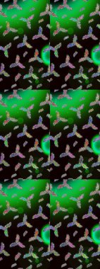 Renk arka plan üzerinde izole soyut kar taneleri ile düz tasarım. Kar tanesi renkli desen. Raster resim. Raster kar taneleri arka plan. Snowflakes desen.